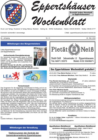 Thumbnail: Titelseite-Eppertshaeuser-Wochenblatt-KW-21.600x450-aspect
