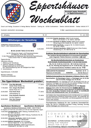 Thumbnail: Titelseite-Eppertshaeuser-Wochenblatt-KW-25.600x450-aspect