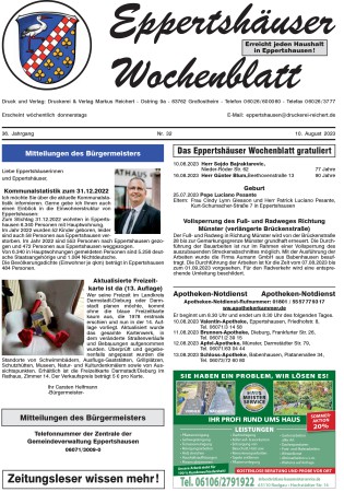 Thumbnail: Titelseite-Eppertshaeuser-Wochenblatt-KW-32.600x450-aspect