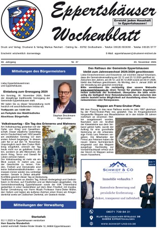 Thumbnail: Titelseite-Eppertshaeuser-Wochenblatt-KW-47-3.600x450-aspect