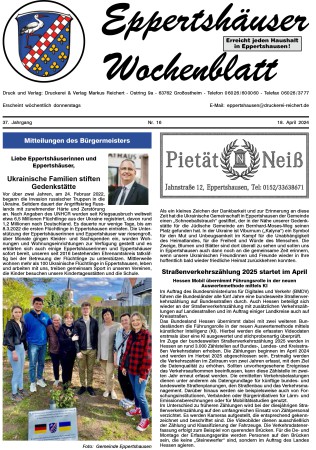 Thumbnail: Titelseite-Eppetshaeuser-Wochenblatt-KW-16.600x450-aspect